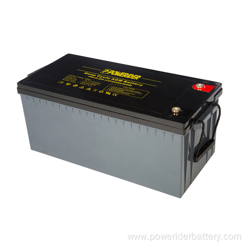 12v 220ah deep cycle lead acid agm battery